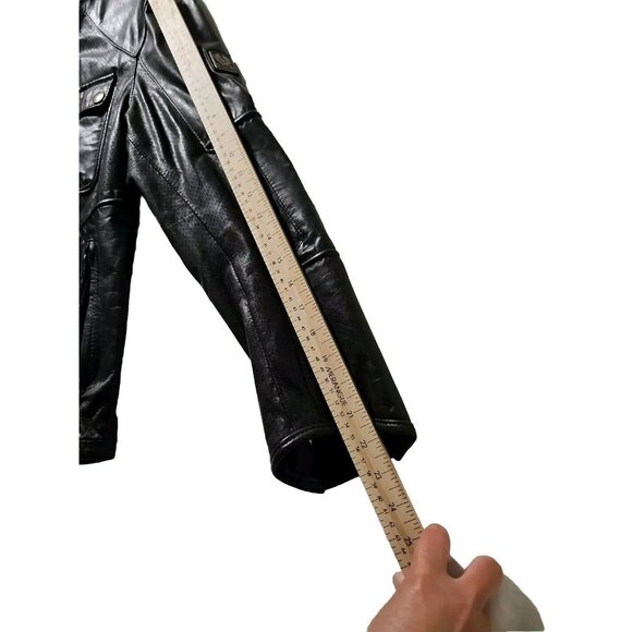 Belstaff Leather Jacket Men LG RARE Italy Racer Biker Motorcycle Pilot Top Gun - Picture 13 of 16